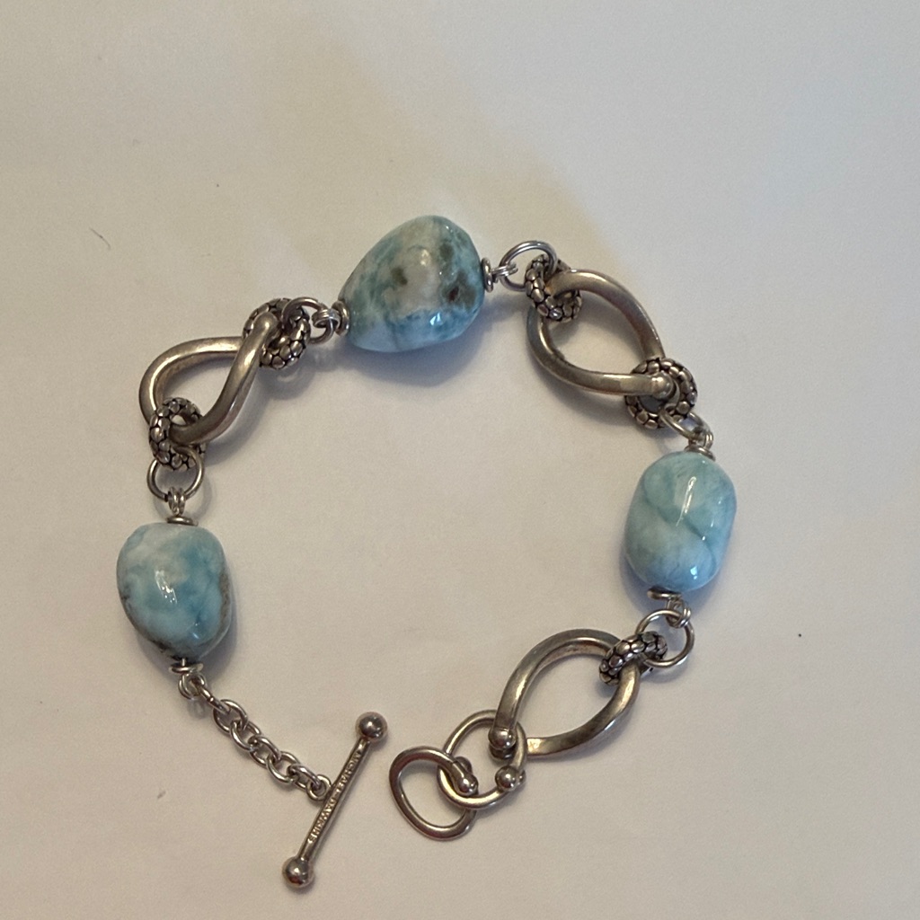 Michael Dawkins Sterling Silver Bracelet With Stones